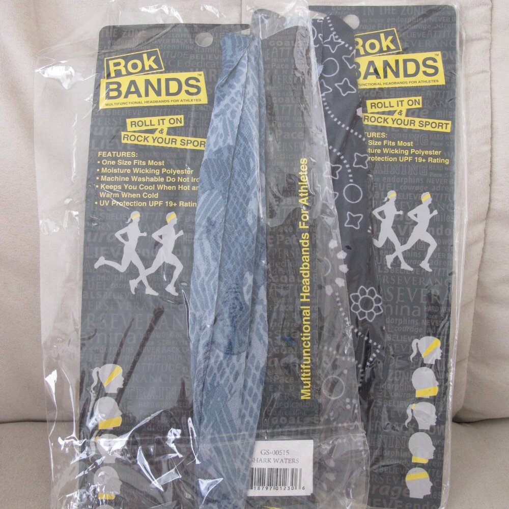 New - Rok Band Multipurpose Buff - Shark Waters - Picture 2 of 14